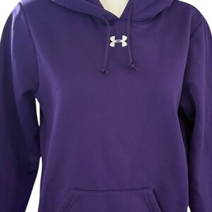 Under Armour Hustle Fleece Women's Pullover Regular Fit Hoodie Dark Purple, Sz S